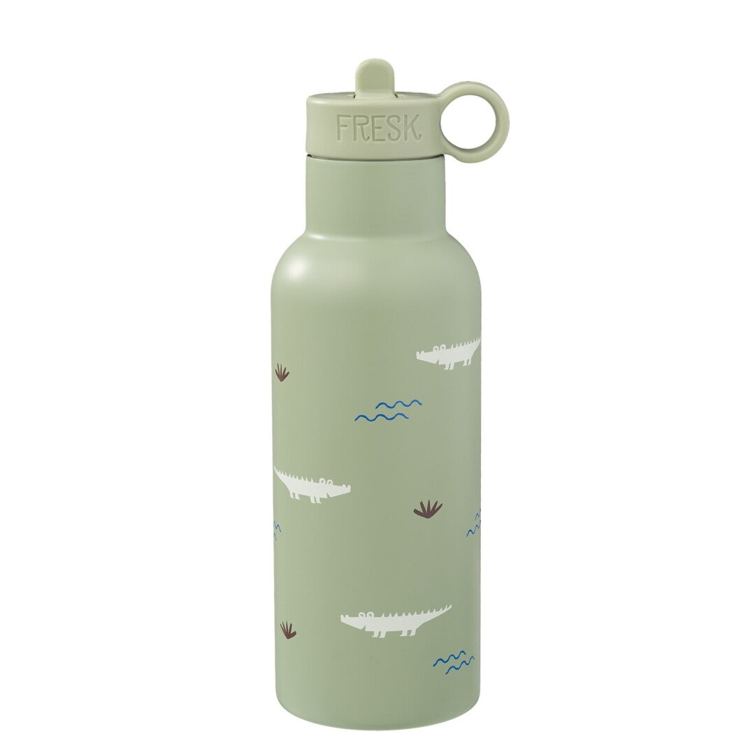 Garrafa térmica crocodilo 500 ml + 2 tampas