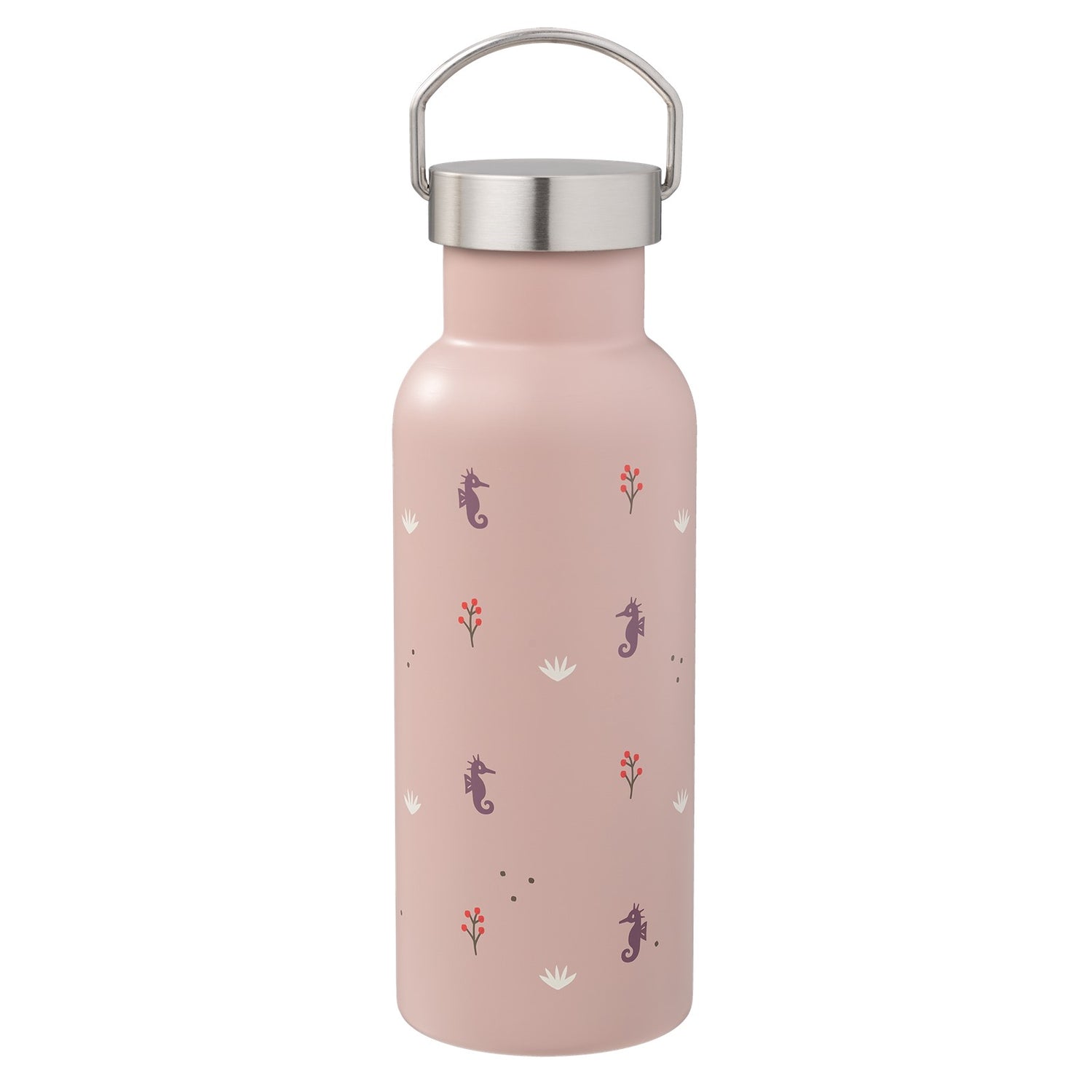 Garrafa térmica cavalo marinho 500 ml + 2 tampas