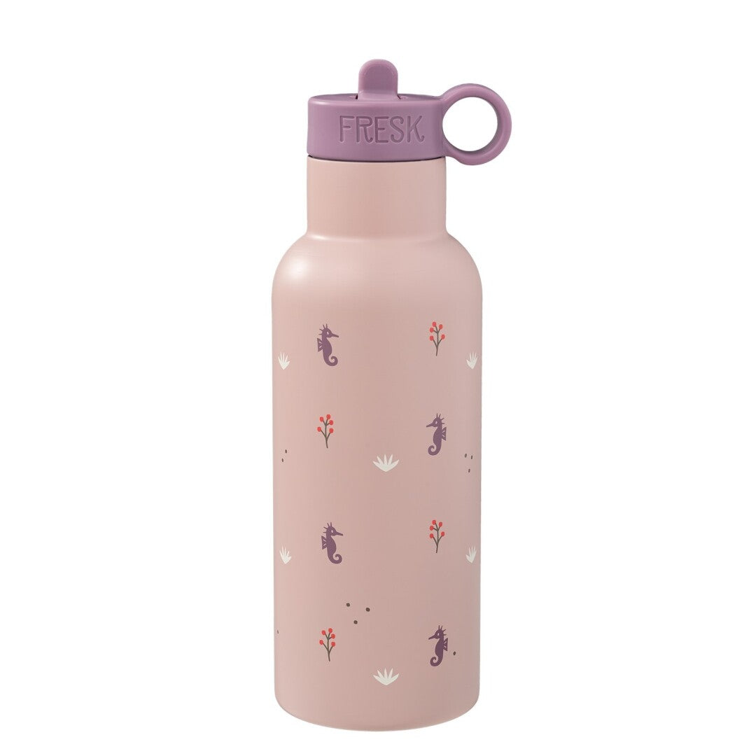 Garrafa térmica cavalo marinho 500 ml + 2 tampas