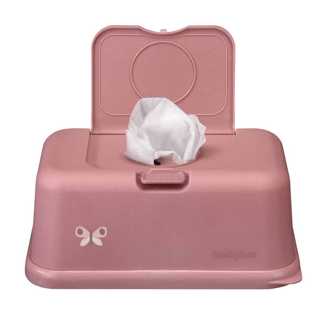 Caixa para toalhitas rosa borboleta