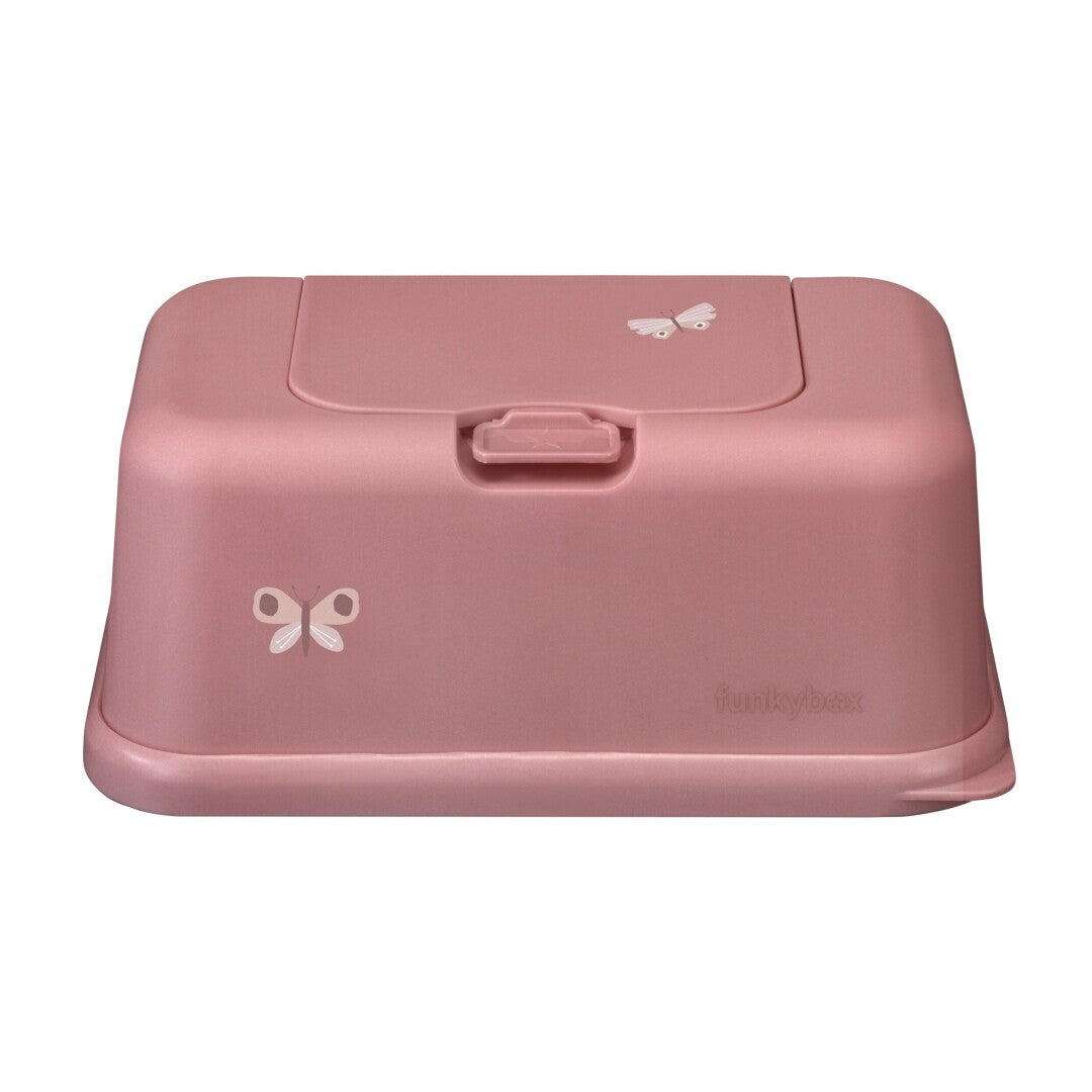 Caixa para toalhitas rosa borboleta