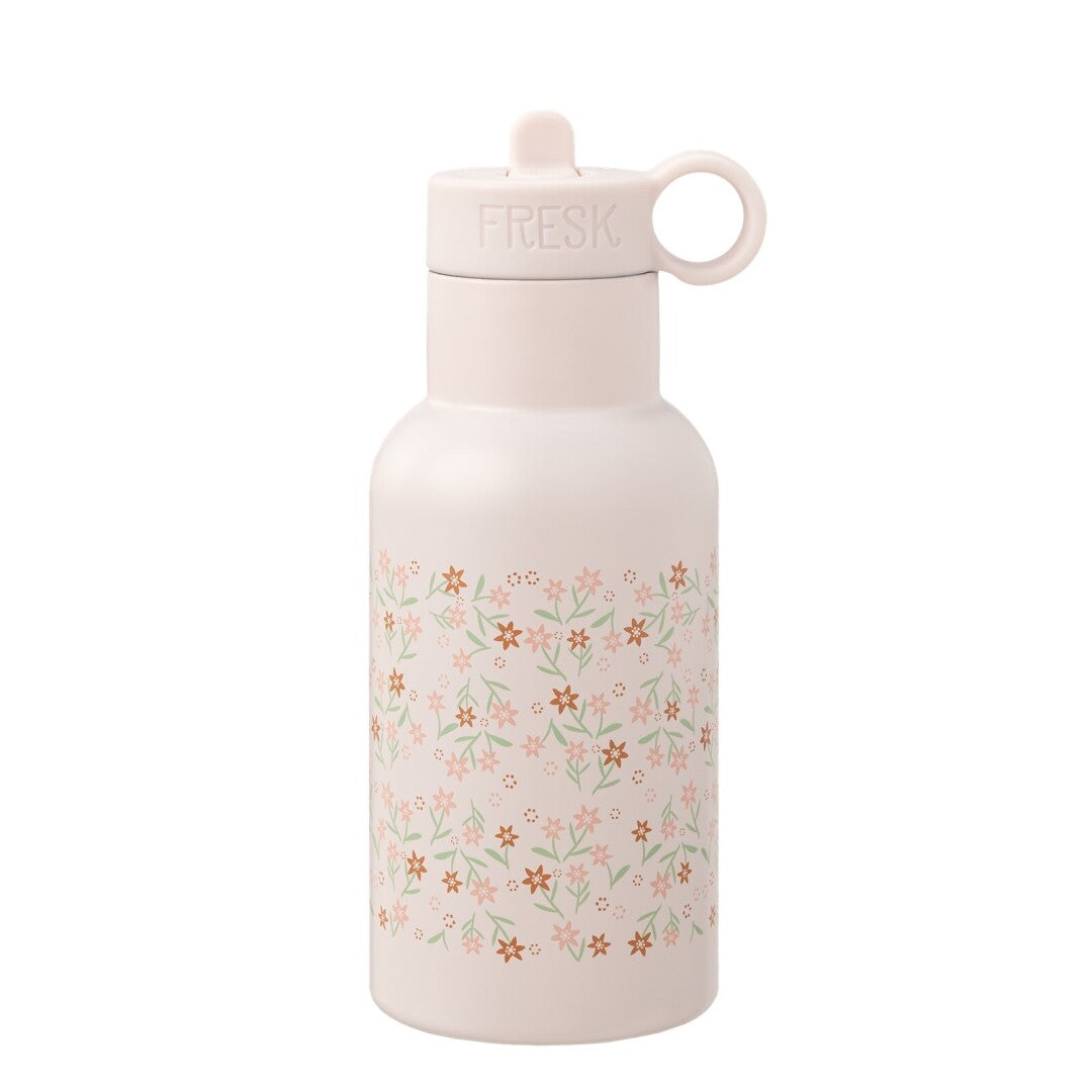 Garrafa térmica flores 350 ml + 2 tampas