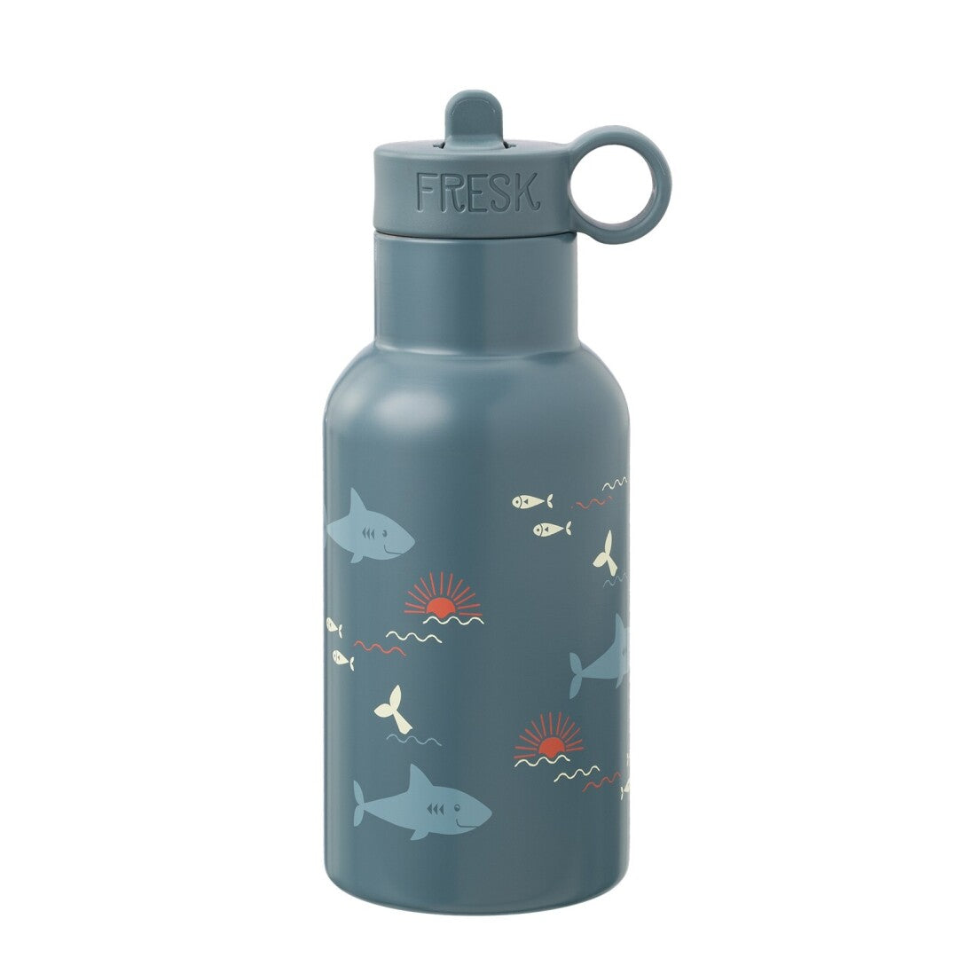 Garrafa térmica tubarão 350 ml + 2 tampas