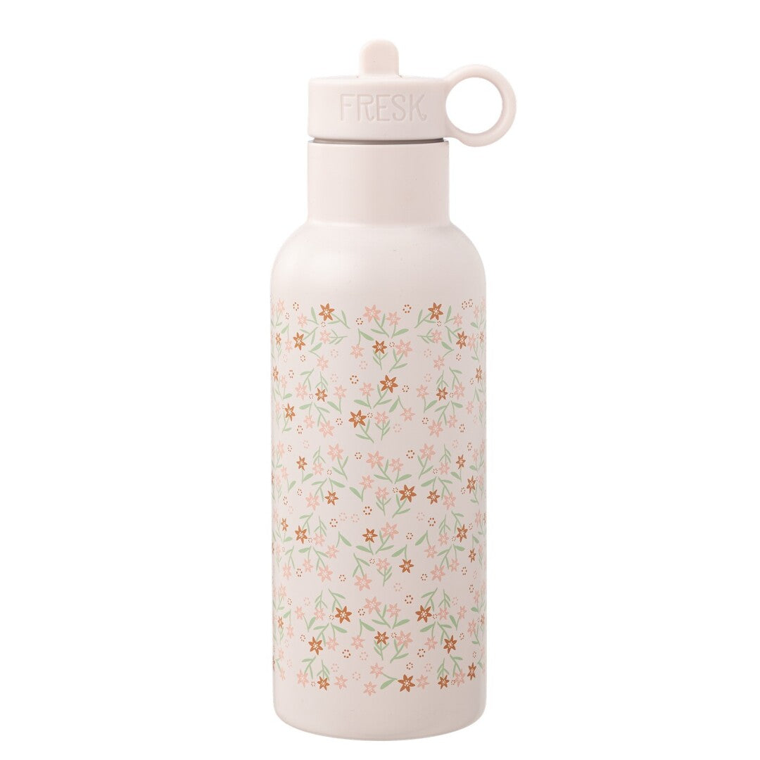 Garrafa térmica flores 500 ml + 2 tampas