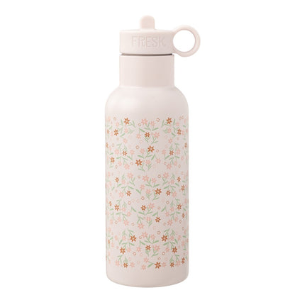 Garrafa térmica flores 500 ml + 2 tampas