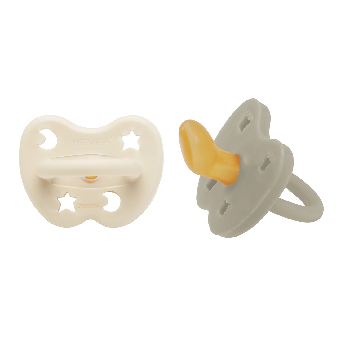 2 chupetas ortodônticas látex milky white | oatmeal 0-3M