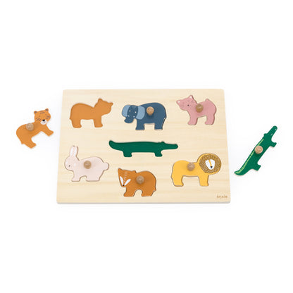 Puzzle com pegas animais