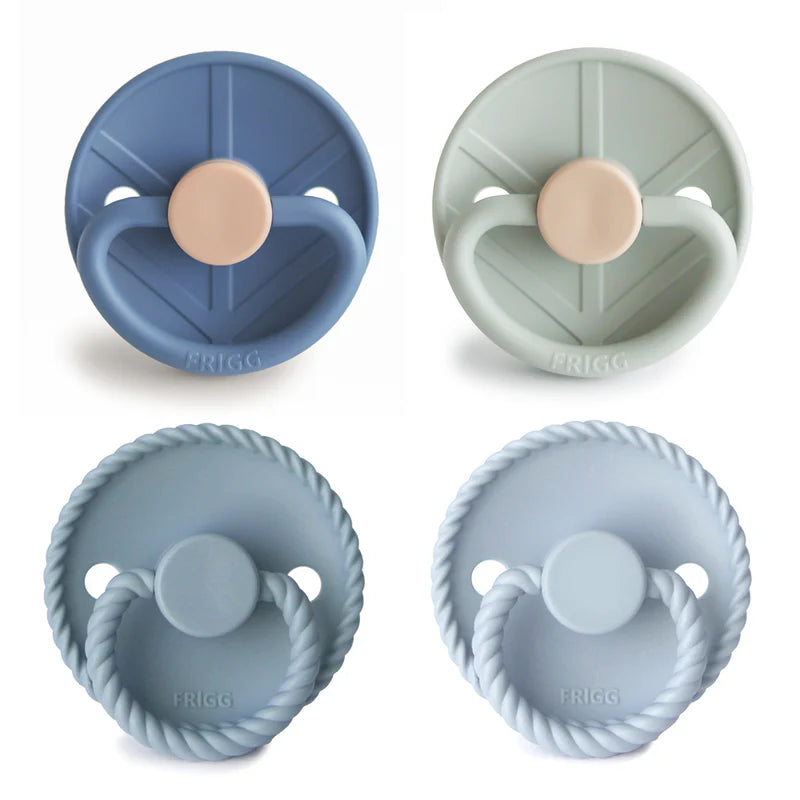 4 chupetas redondas silicone skyline serenity