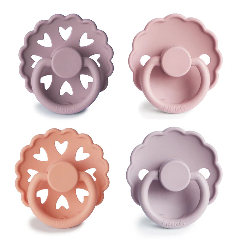 4 chupetas redondas silicone sunset bliss