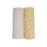 2 musselinas yellow wildflowers & dots 100 cm Lulujo 