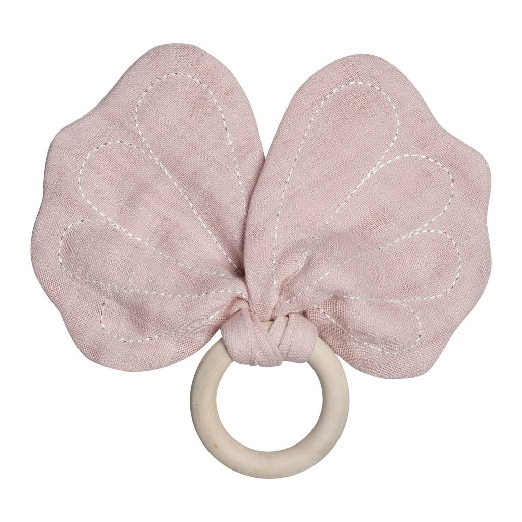 Teether butterfly mauve