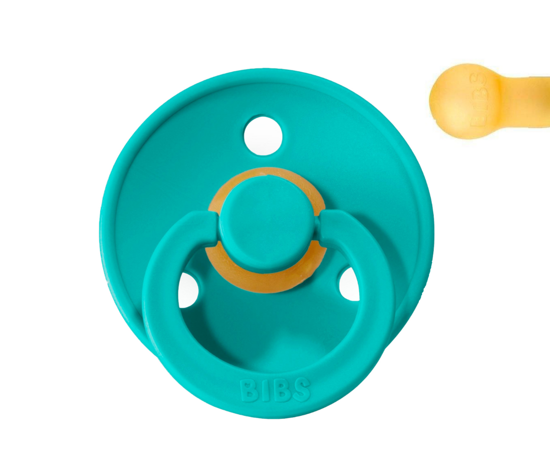 1 chupeta redonda turquesa BIBS Colour 0+ meses