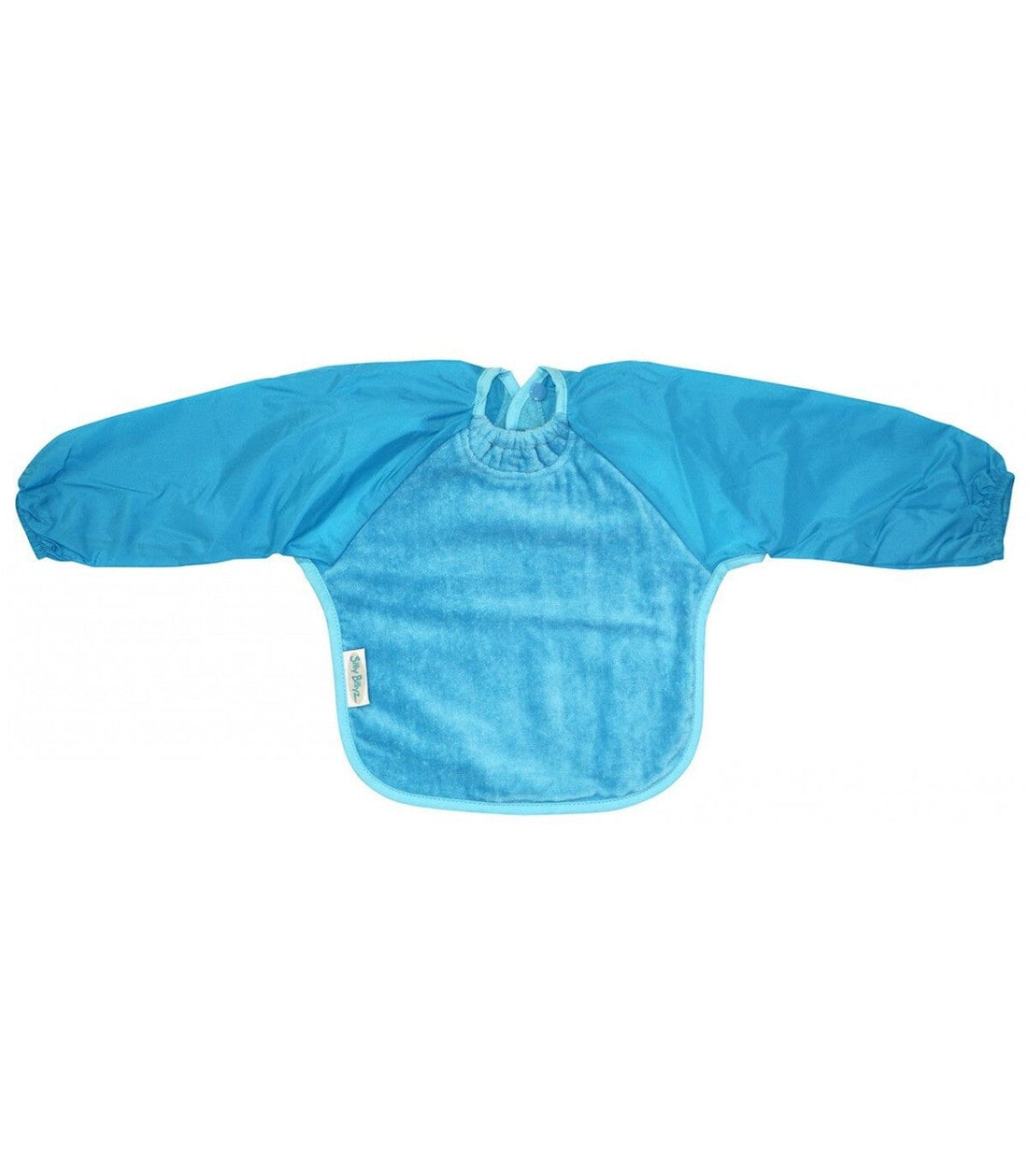 Babete impermeável com mangas azul água Babete Silly Billyz