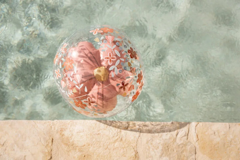 Bola de praia 3D pink flowers 35 cm