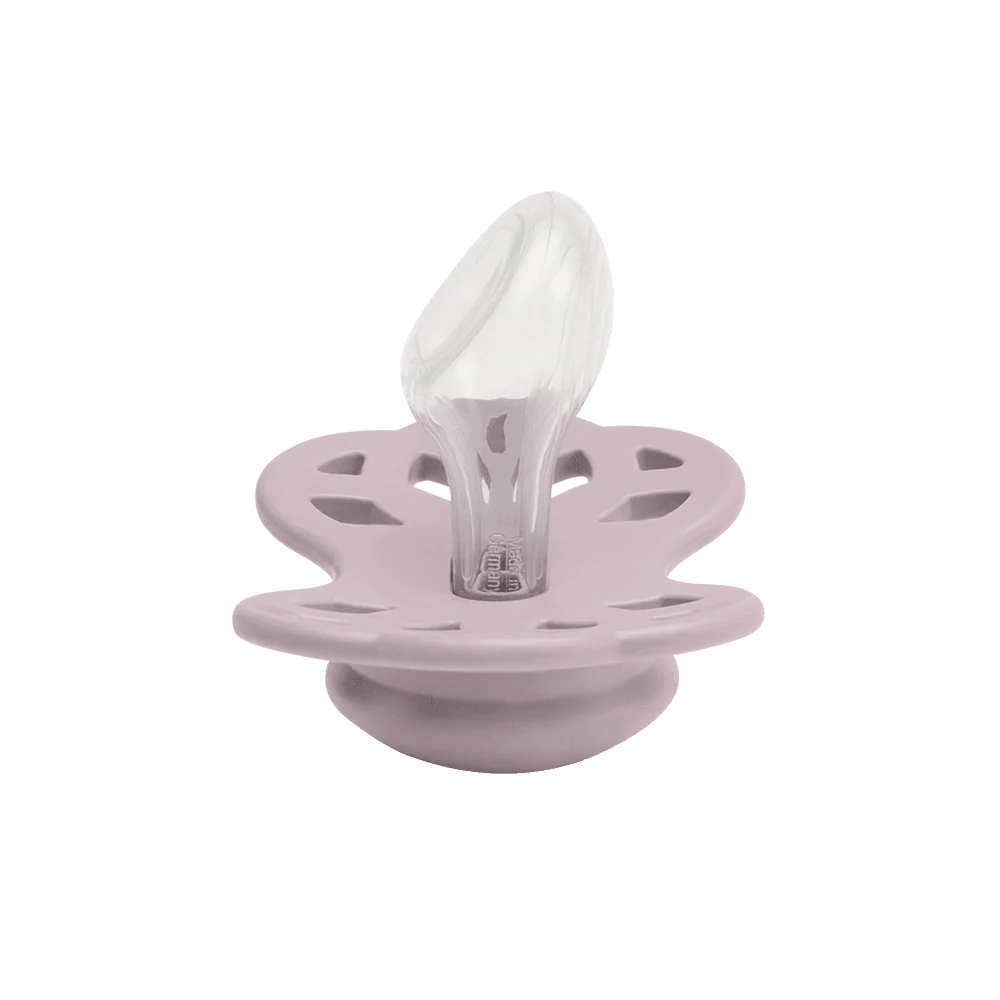 2 chupetas BIBS Infinity anatómica silicone blossom | lilac
