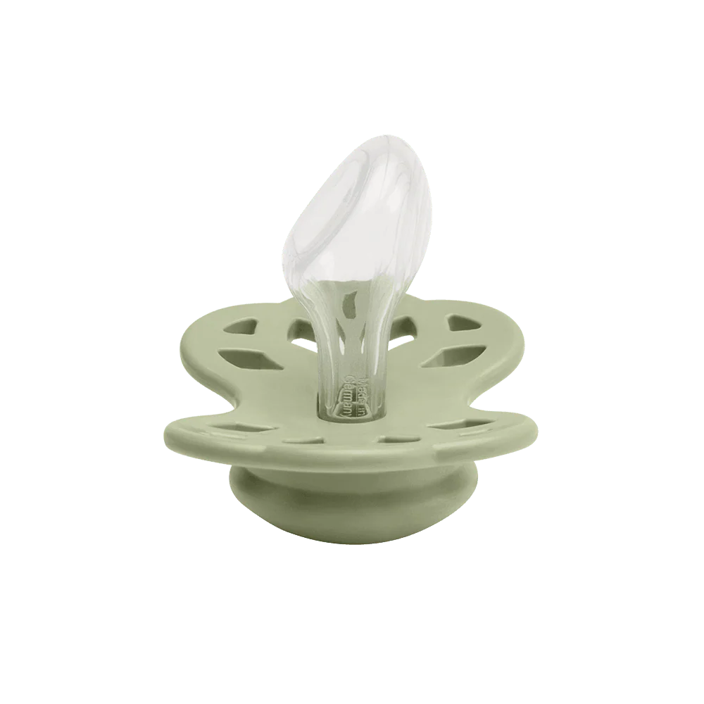 2 chupetas BIBS Infinity anatómica silicone ivory | sage