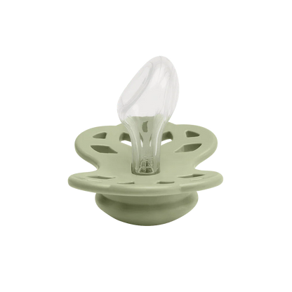 2 chupetas BIBS Infinity anatómica silicone ivory | sage