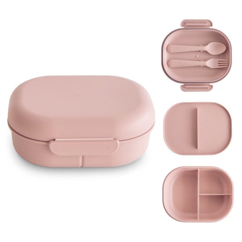 Lancheira com talheres blush meal mushie