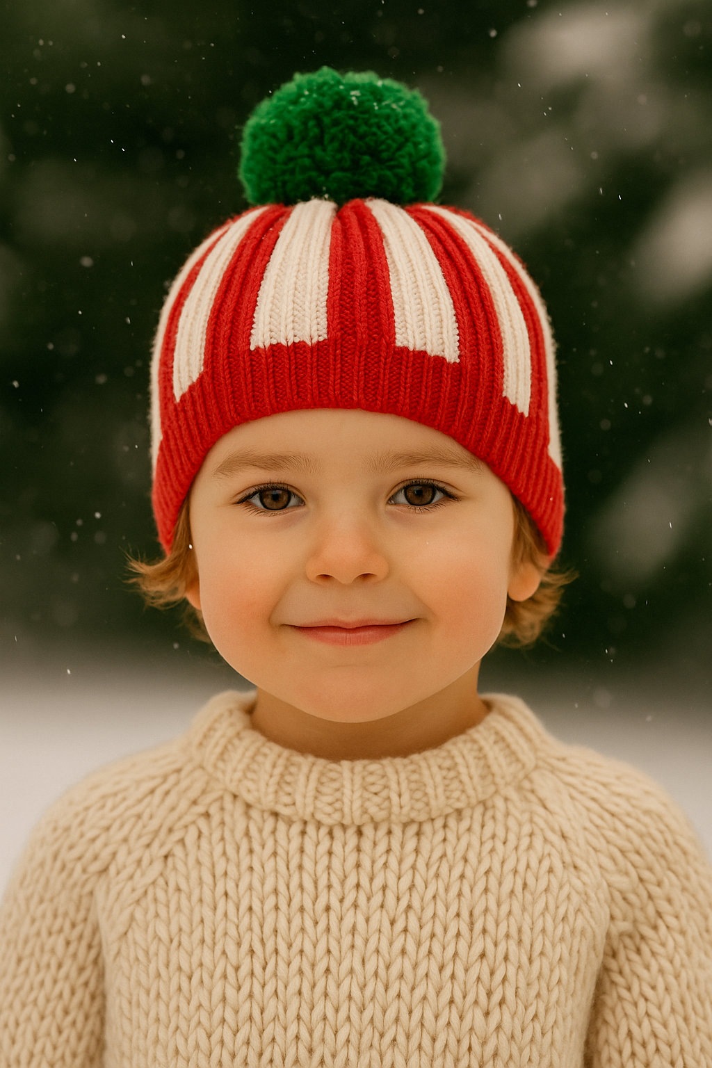 Gorro de Natal com pompom