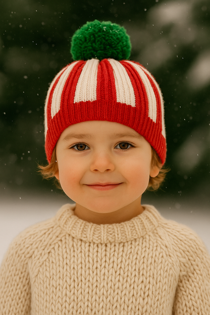 Gorro de Natal com pompom