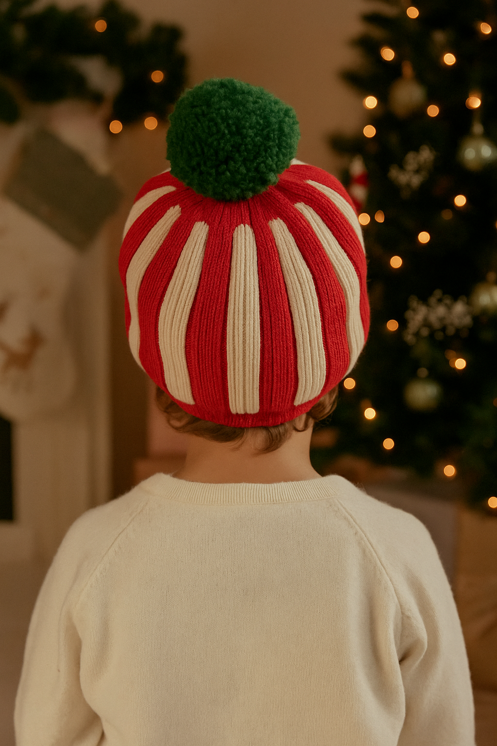 Gorro de Natal com pompom