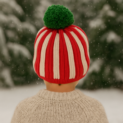 Gorro de Natal com pompom