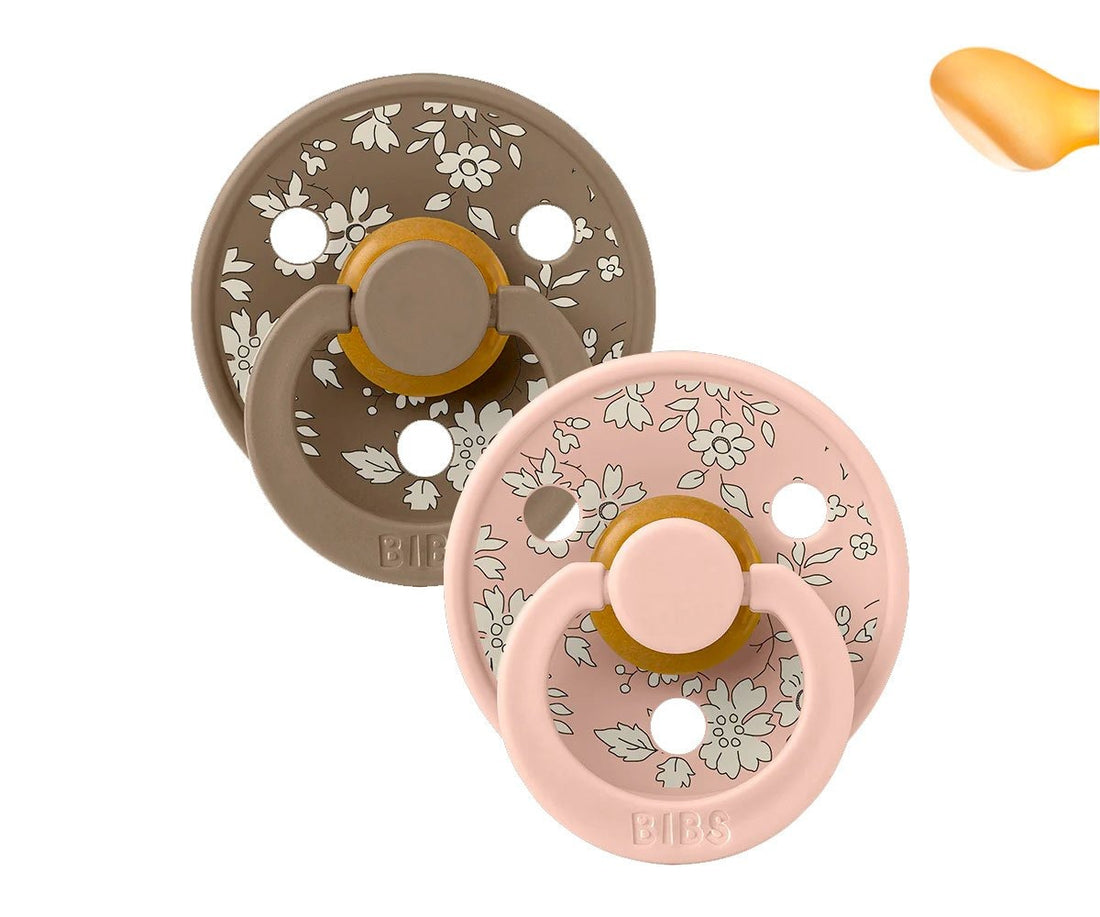 2 chupetas anatómicas BIBS x Liberty Colour capel blush mix