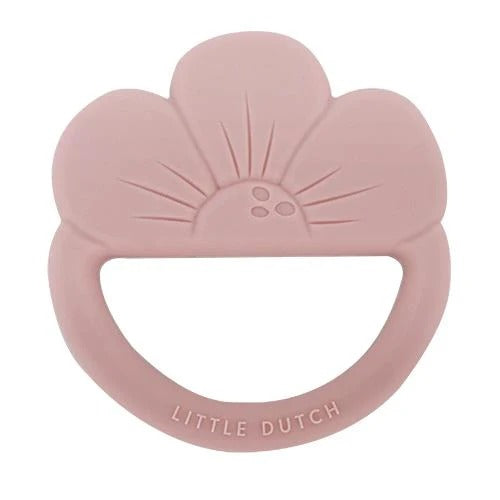 Anel de dentição | mordedor flor rosa