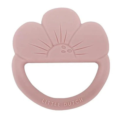 Anel de dentição | mordedor flor rosa