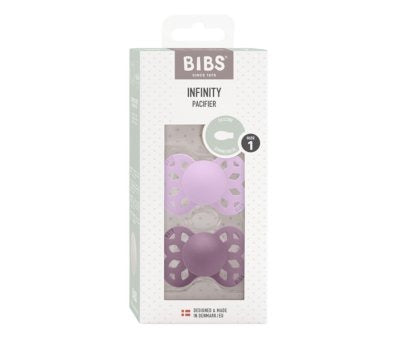 2 chupetas BIBS Infinity simétrica silicone sky | mauve