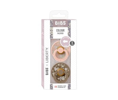 2 chupetas anatómicas BIBS x Liberty Colour capel blush mix