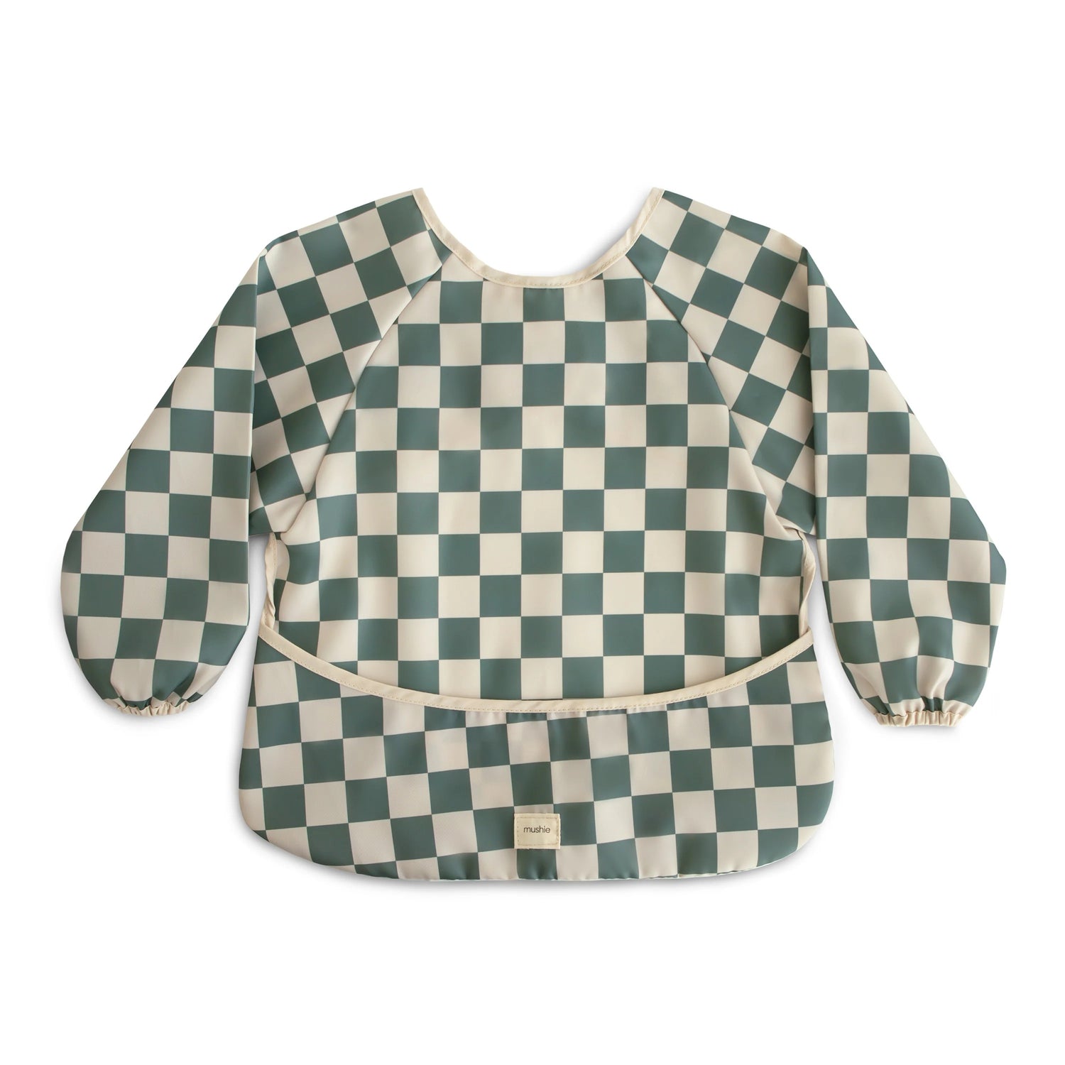 Babete impermeável com mangas olive check