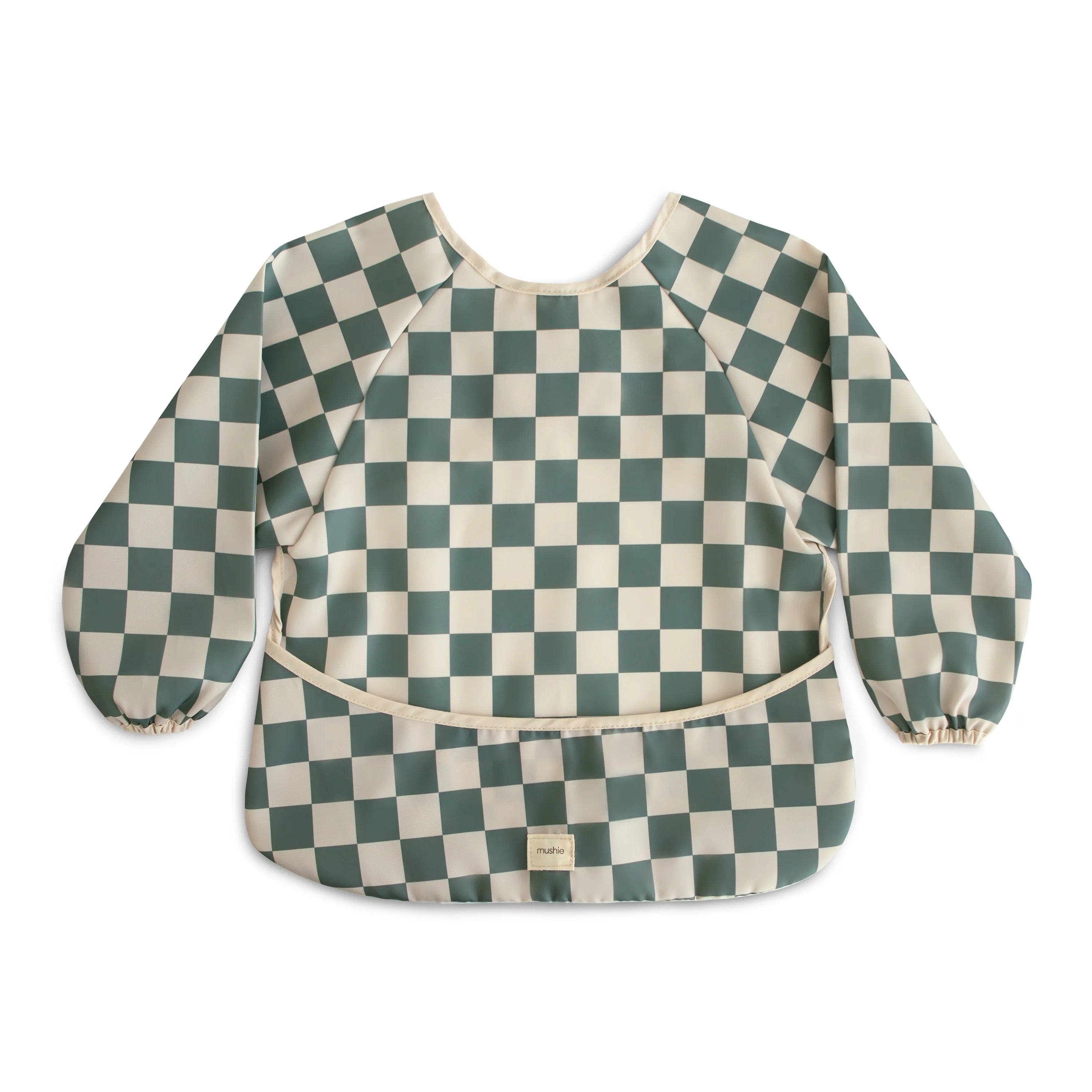Babete impermeável com mangas olive check