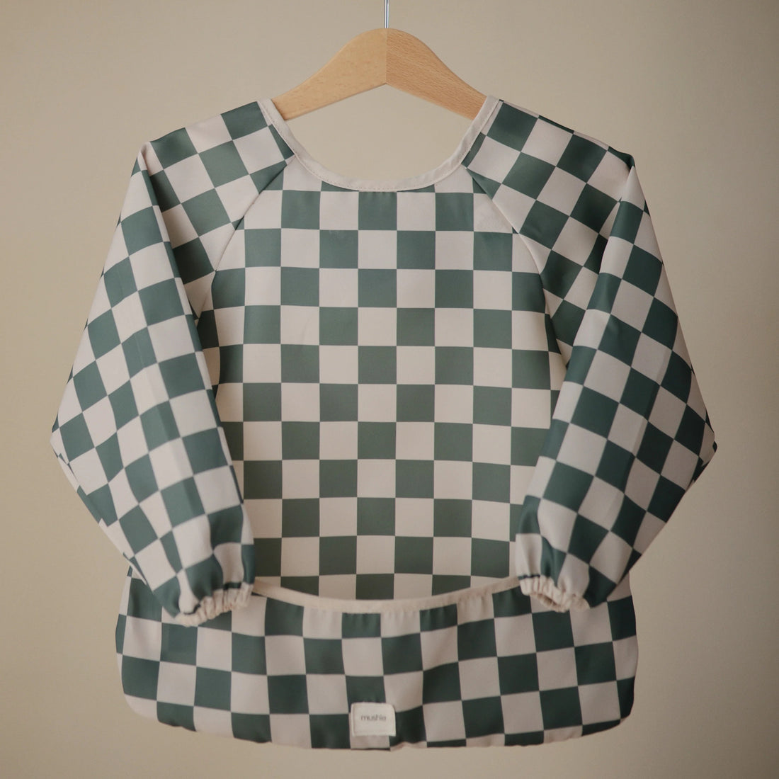 Babete impermeável com mangas olive check