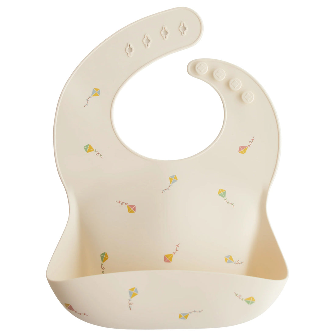 Babete de silicone papagaio de papel