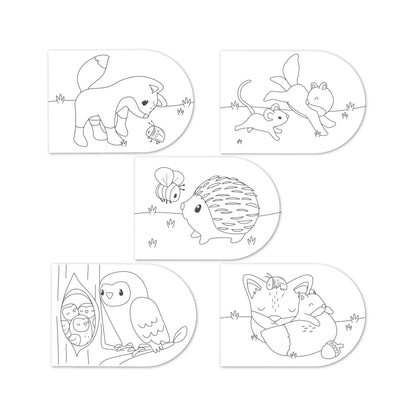 Livro para pintar Forest Friends - inclui aguarelas e pincel