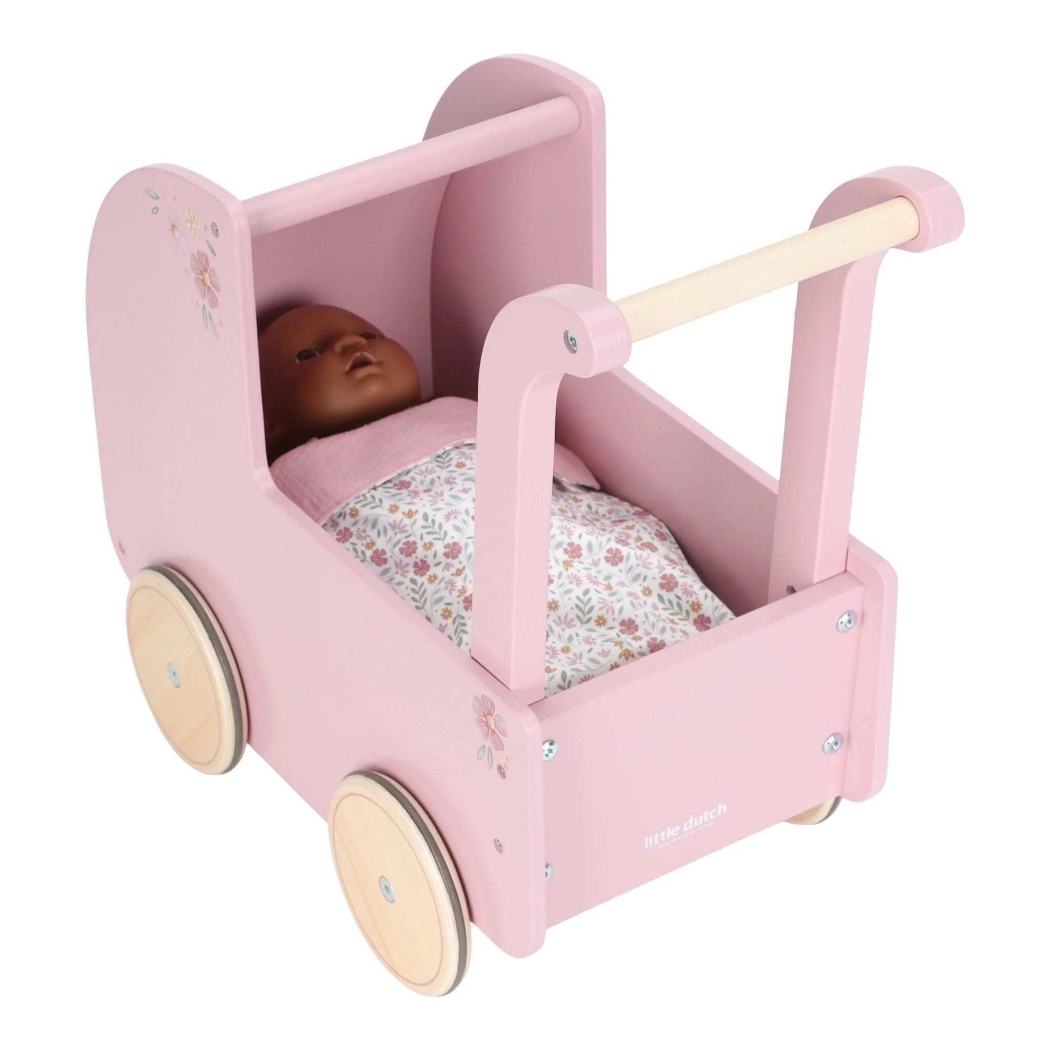 Carrinho de bonecas rosa