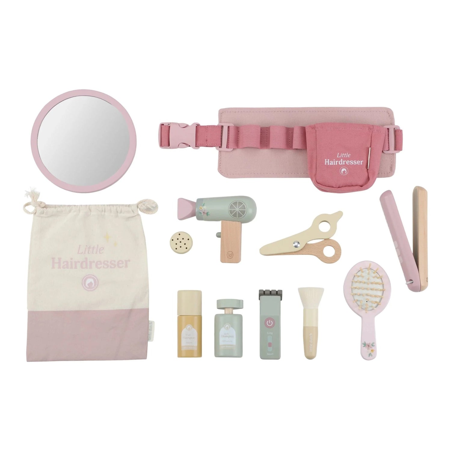 Conjunto de cabeleireiro rosa