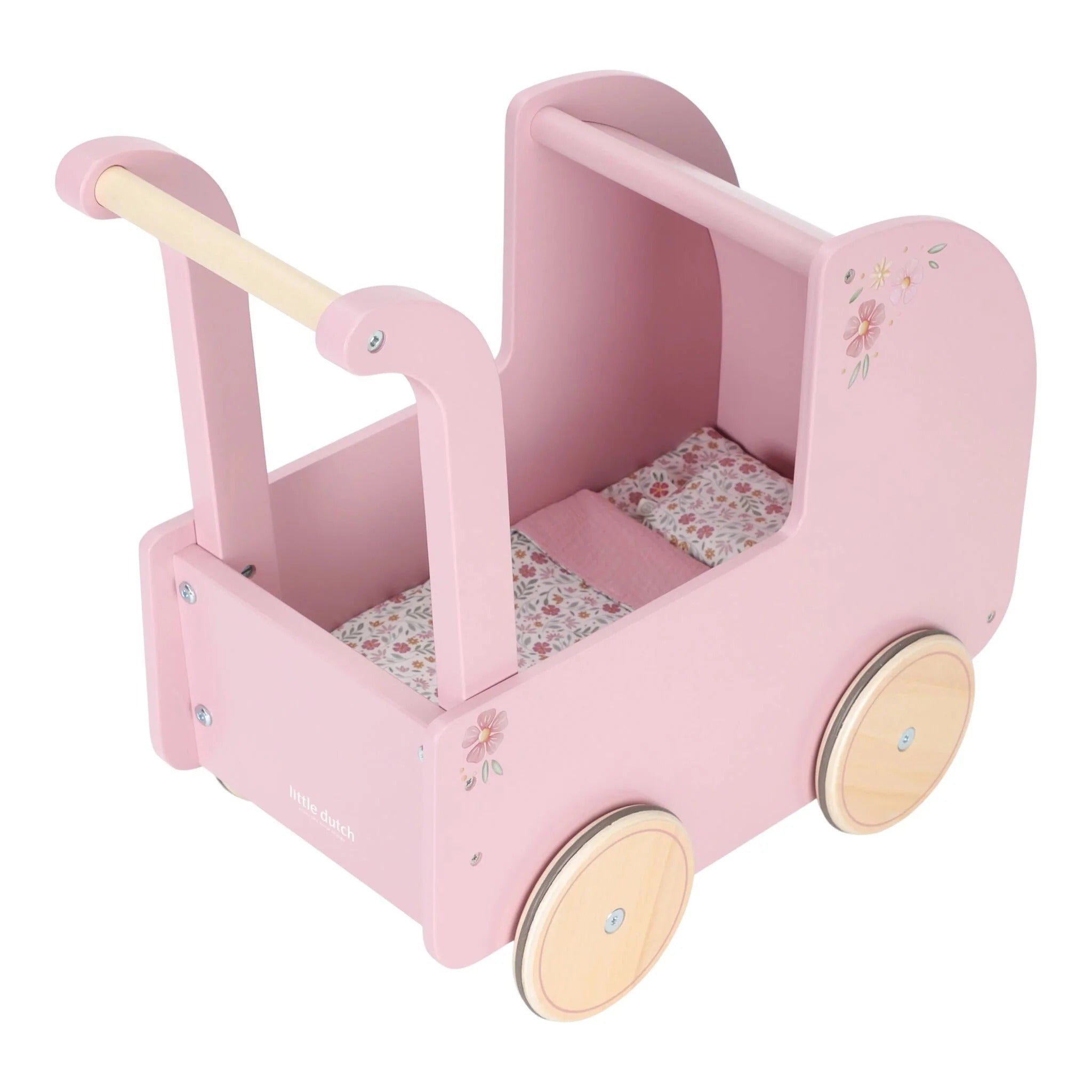 Carrinho de bonecas rosa