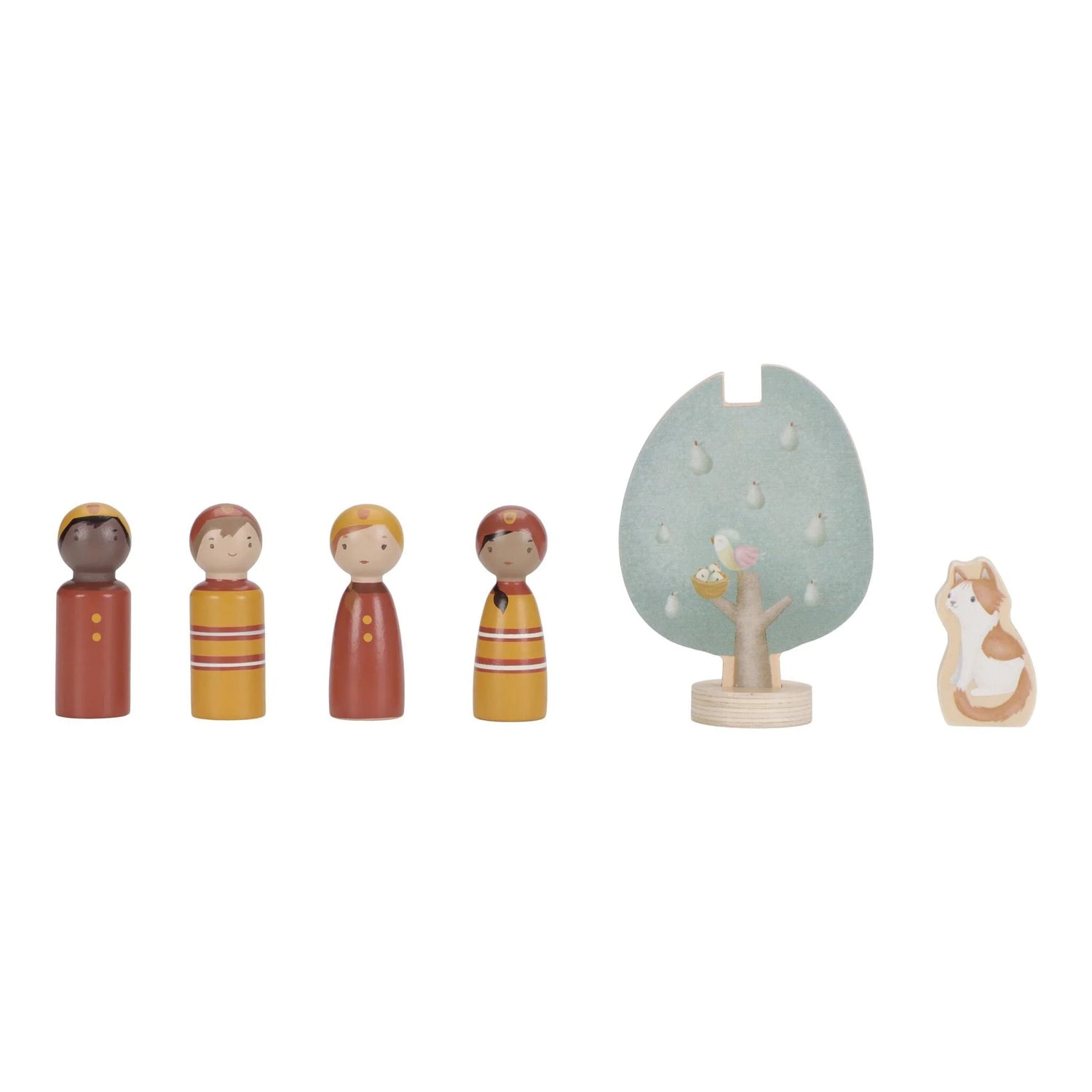 Camião de bombeiros + figuras de madeira