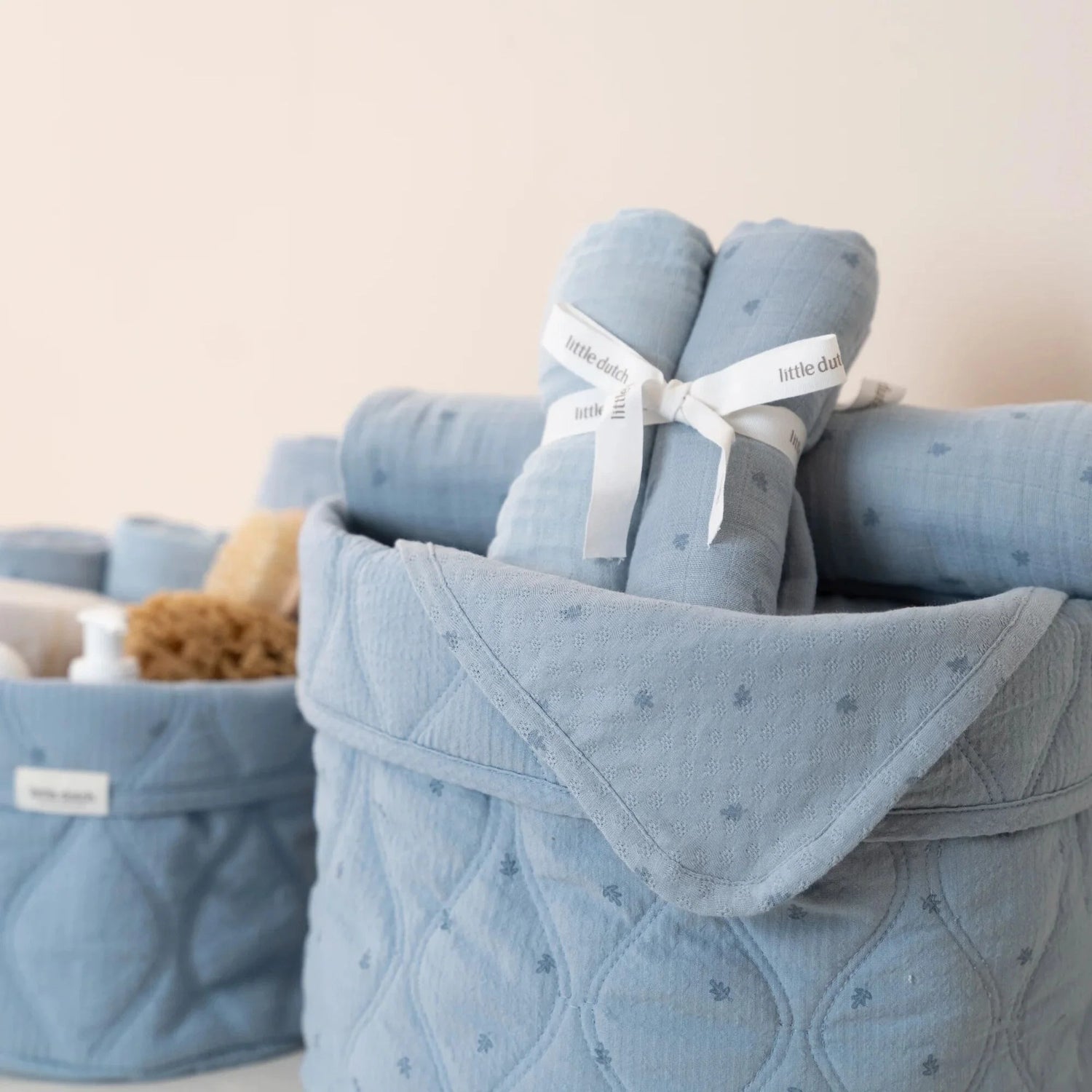 2 musselinas 70 cm Pure Denim Blue