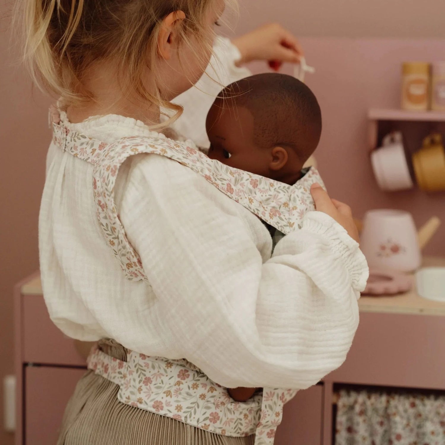 Marsúpio boneca soft flowers