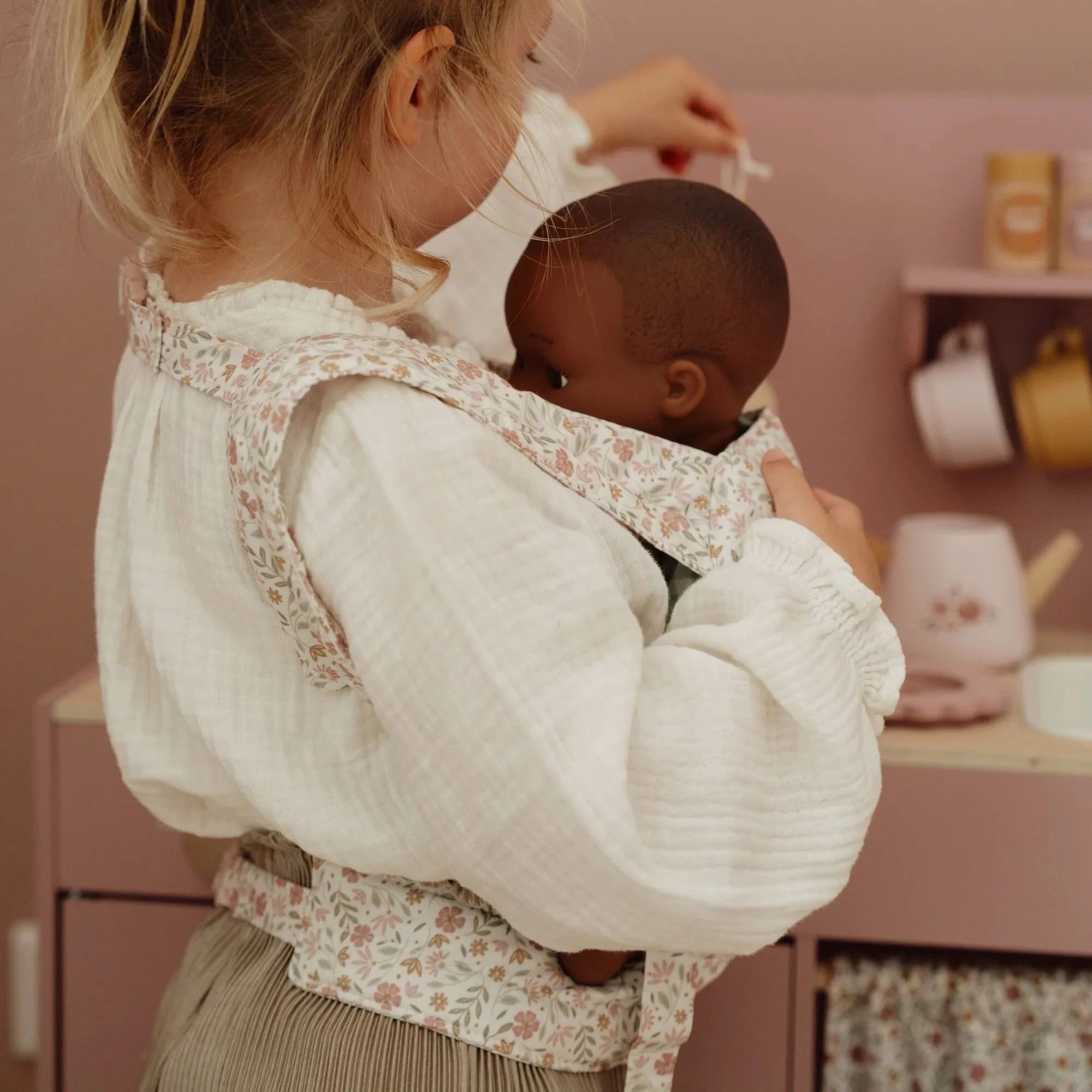 Marsúpio boneca soft flowers