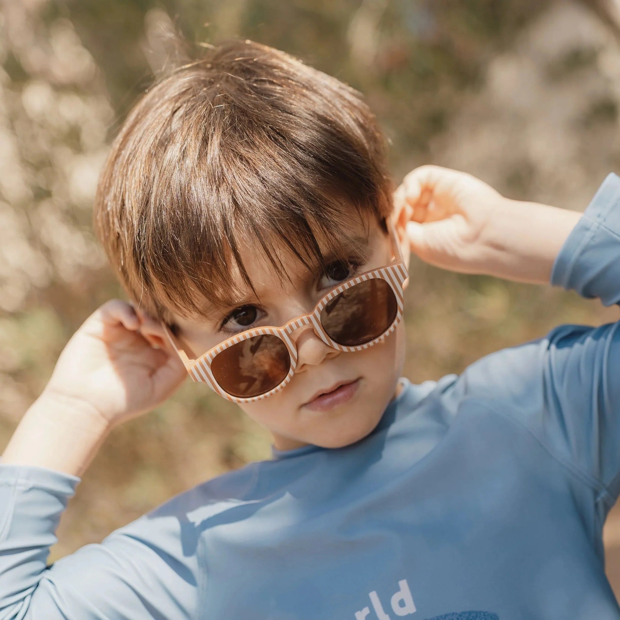 Óculos de sol ocean brown stripes 2-4 anos