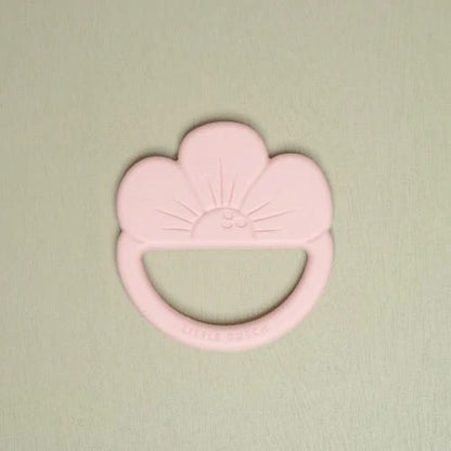 Anel de dentição | mordedor flor rosa