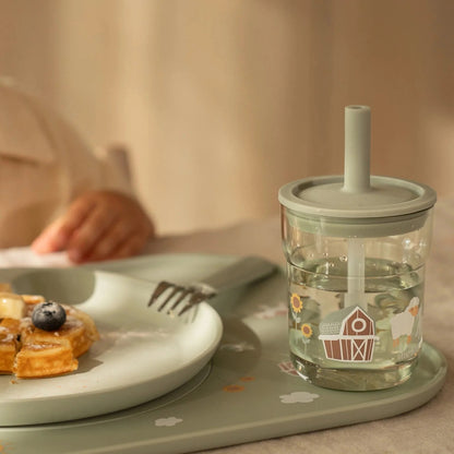Copo de Criança 250ml com Palhinha Little Farm
