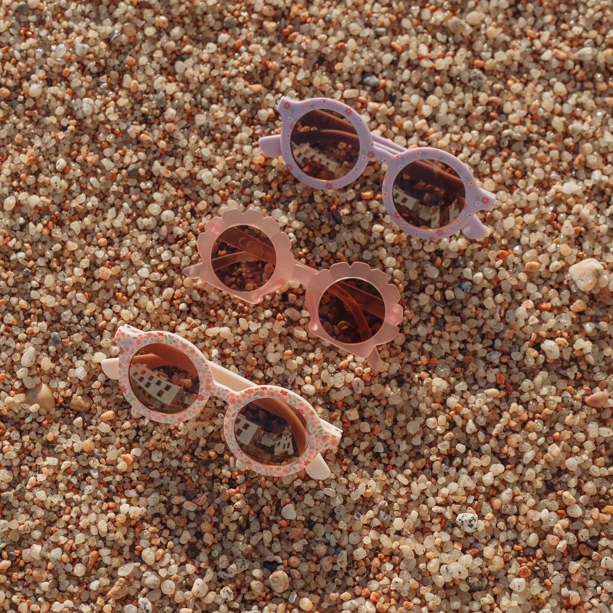 Óculos de sol shell mermaid pink 2-4 anos