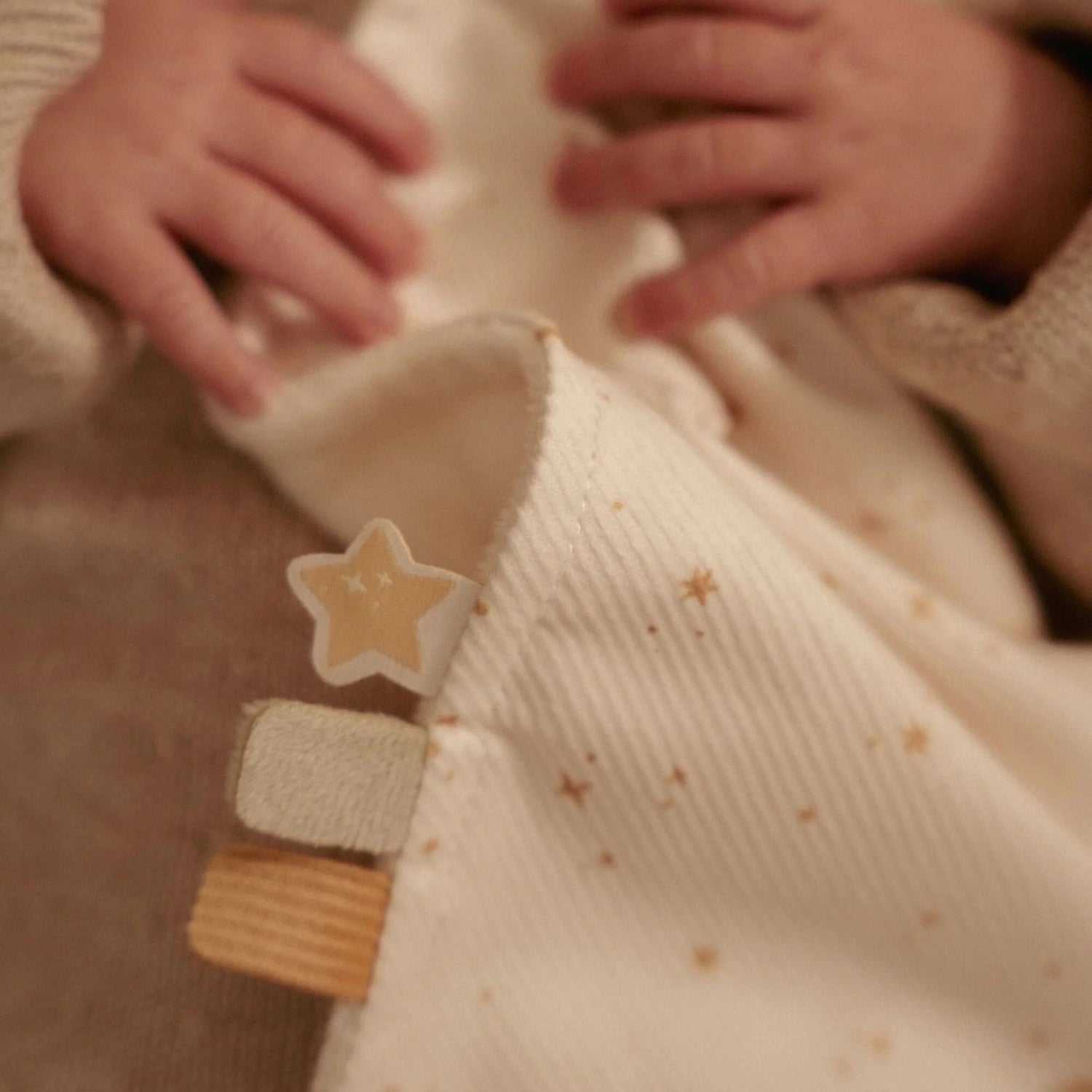 Paninho doudou com anel de dentição