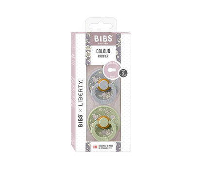 2 chupetas simétricas BIBS x Liberty Colour capel sage mix