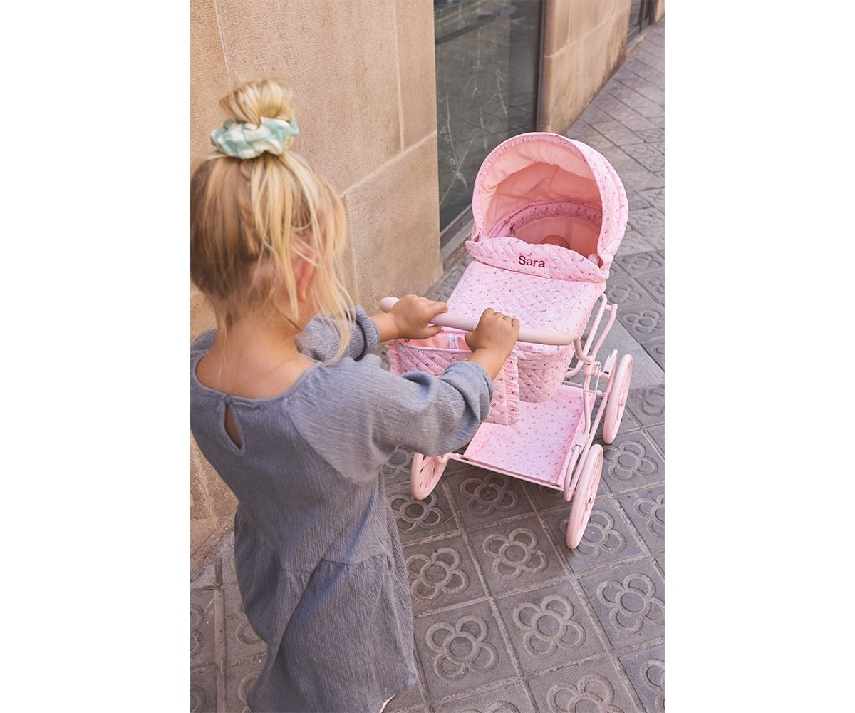 Carrinho de bonecas Vintage Flowers